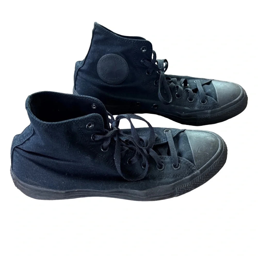 Converse Chuck Taylor All Star High Top Triple Black Sneakers – Men’s Size 11 - Picture 3 of 10